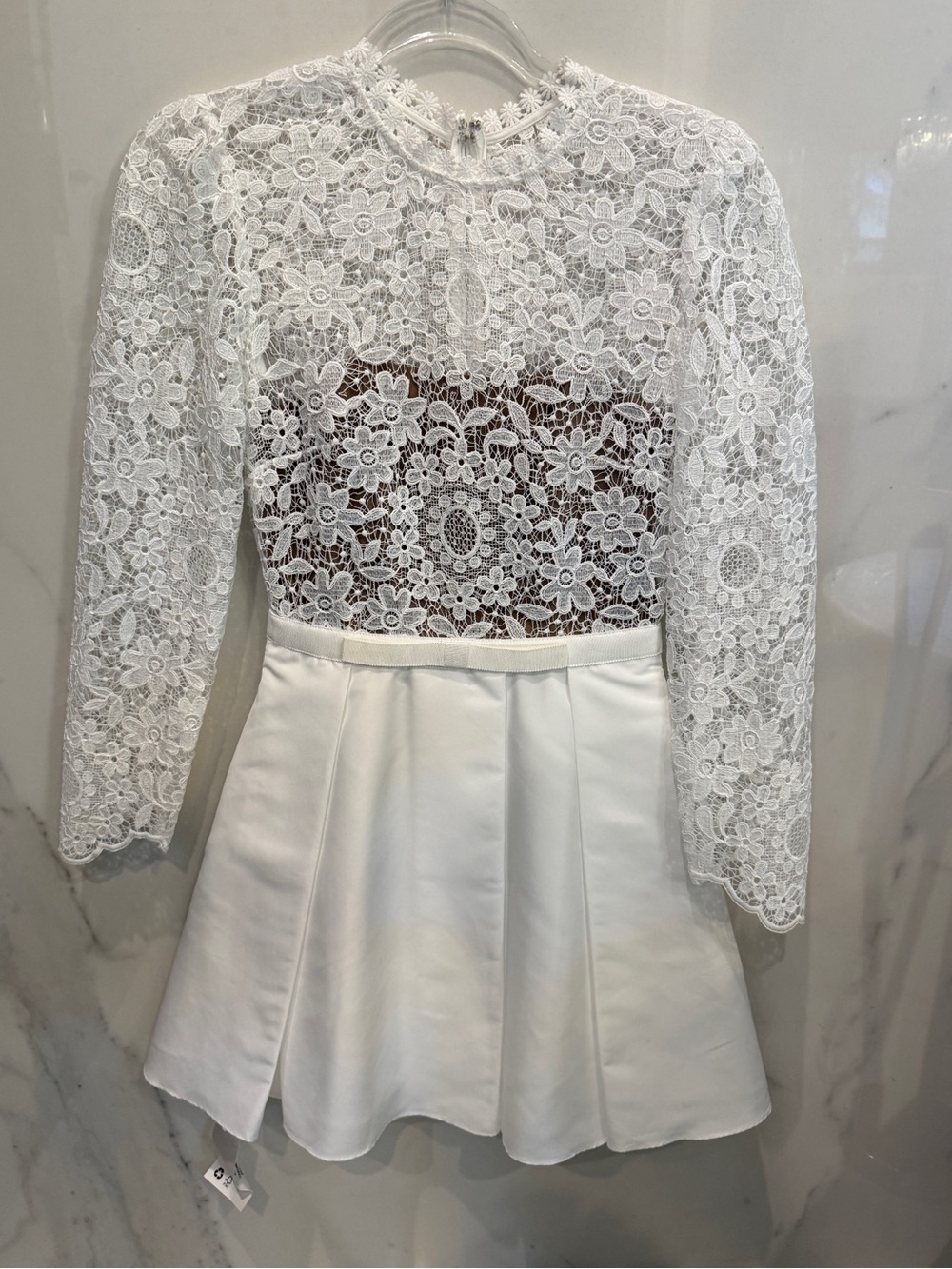Self Portrait White Lace Bodice & Skirt Dress